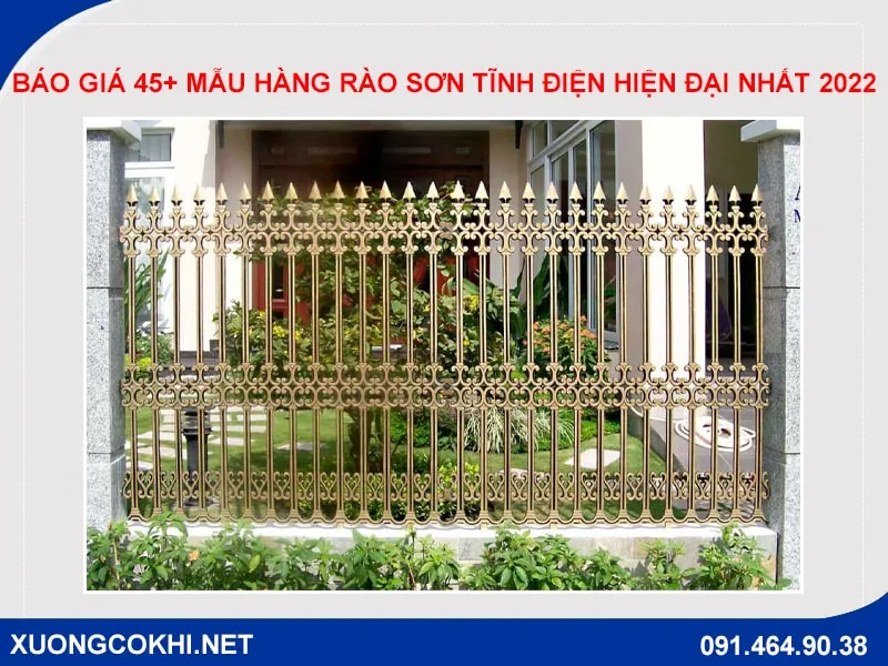 Hàng rào sắt hộp giá rẻ sơn tĩnh điện chất lượng