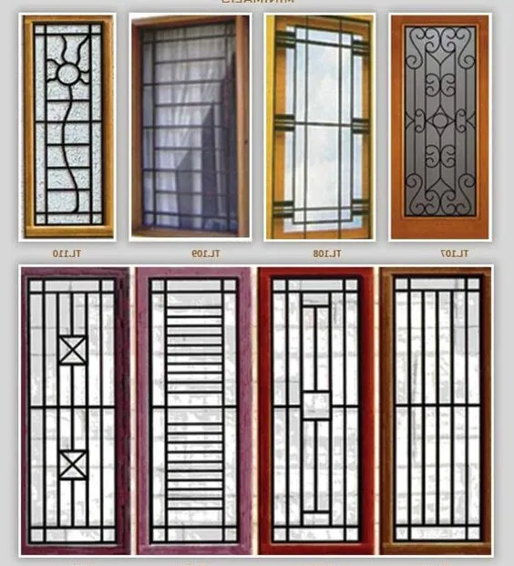 Mẫu song sắt hộp kết hợp hoa văn mỹ thuật đơn giản