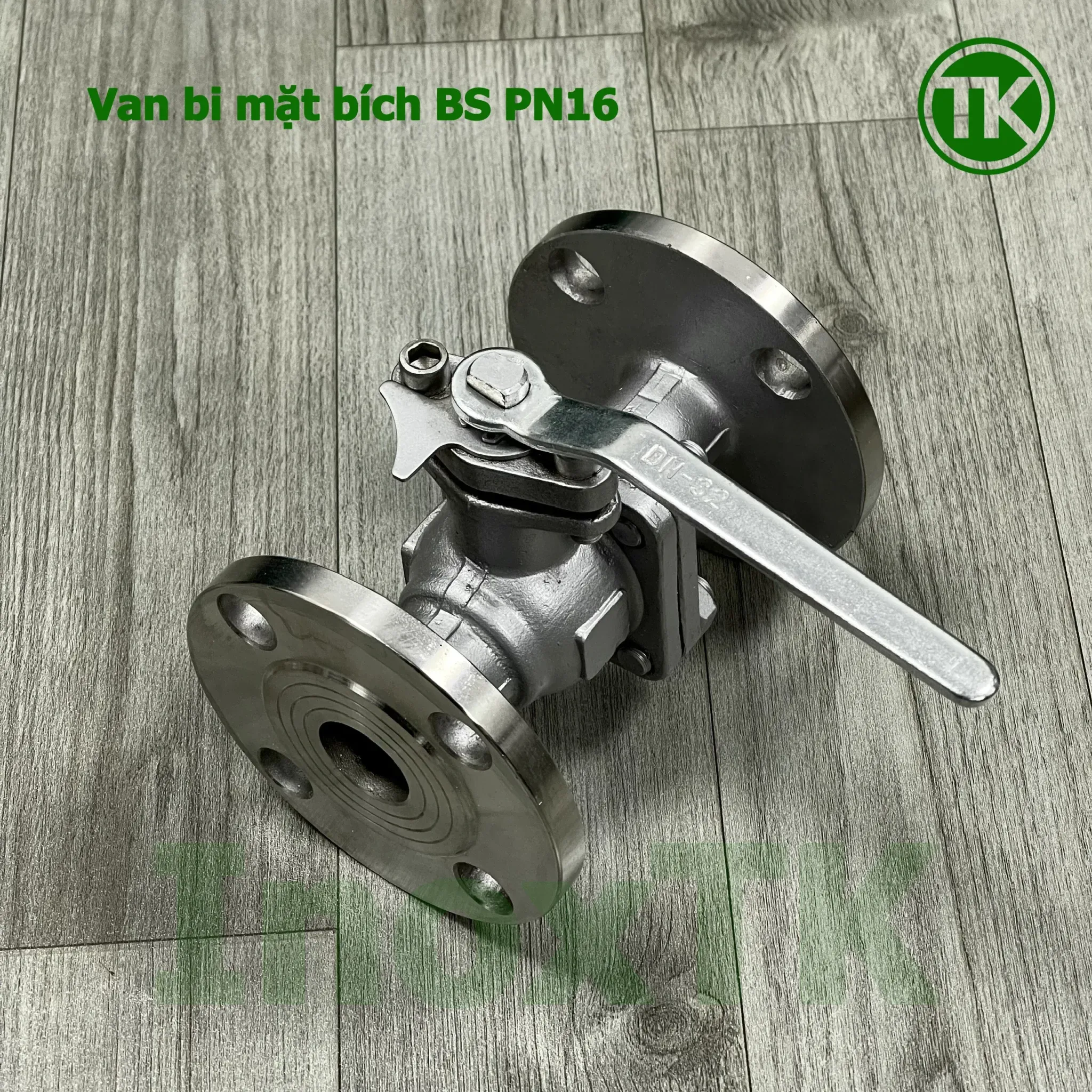Mẫu van bi mặt bích inox tiêu chuẩn BS PN16 thực tế tại kho
