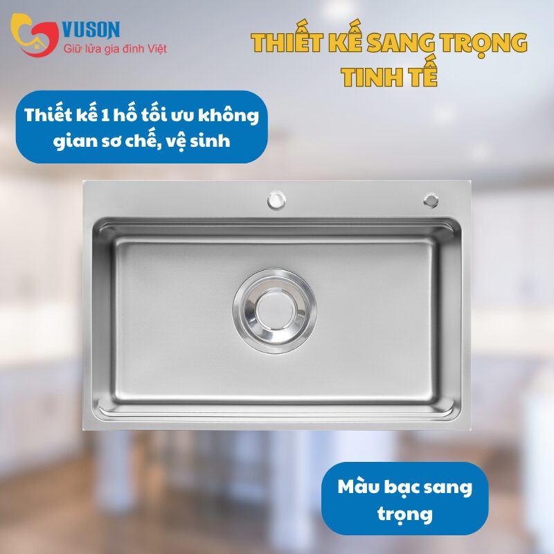 Chậu Rửa Inox 1 Ngăn: Lựa Chọn Tối Ưu Cho Bếp Hiện Đại