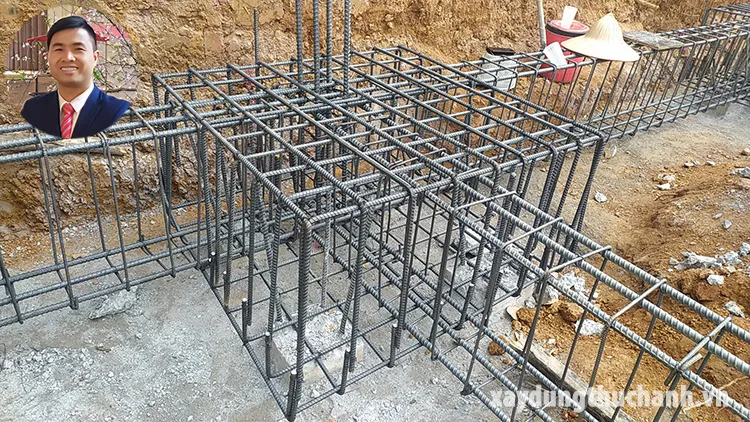 Hình ảnh cọc liên kết với đài móng chuẩn kỹ thuật phải có đoạn bê tông nhô lên 100mm