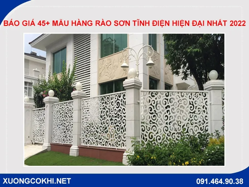 Hàng rào sắt hộp nhà máy sơn tĩnh điện chắc chắn