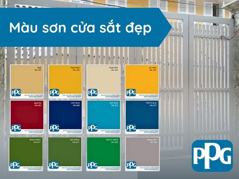 Sơn Cửa Sắt Màu Nào Đẹp: Hướng Dẫn Chọn Màu Hài Hòa & Phong Thủy Cho Ngôi Nhà