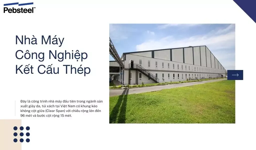 Nhà kết cấu thép đẹp trong công nghiệp
