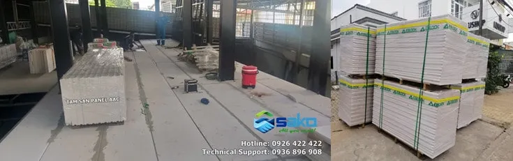 Lắp sàn bằng tấm panel ALC | Tấm panel bê tông nhẹ lắp sàn