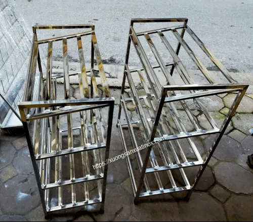 Kệ giày inox cao cấp thanh vuông
