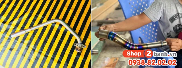 So sánh cổ pô inox 304 và titan về màu sắc sau khi sử dụng