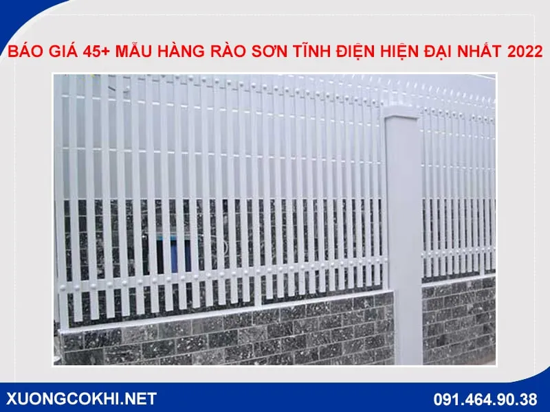 Hàng rào sắt hộp trang trí nghệ thuật sơn tĩnh điện