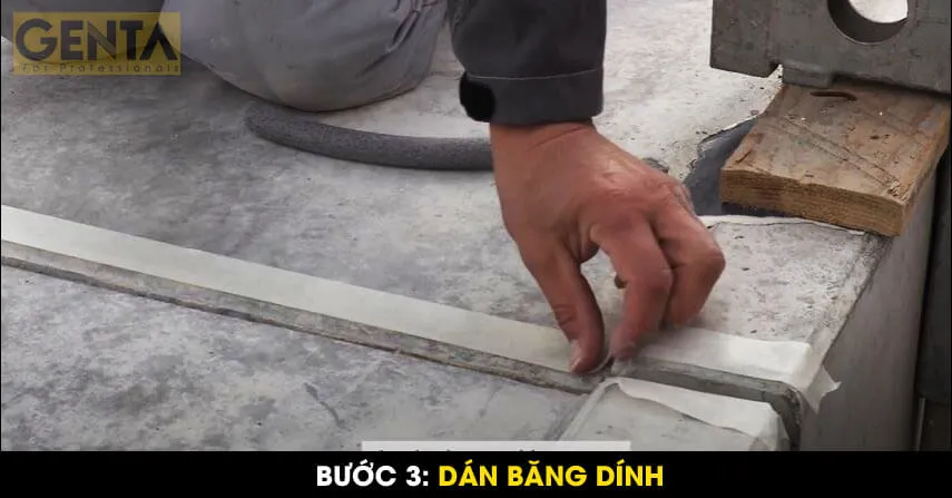 dán băng dính 2 bên khe