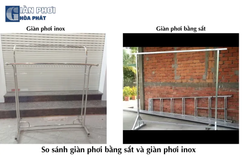 So sánh sào phơi bằng sắt và sào phơi inox