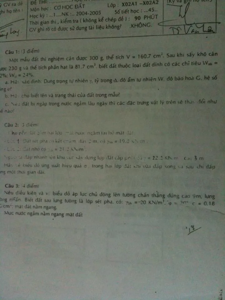 Bài giảng cơ học đất