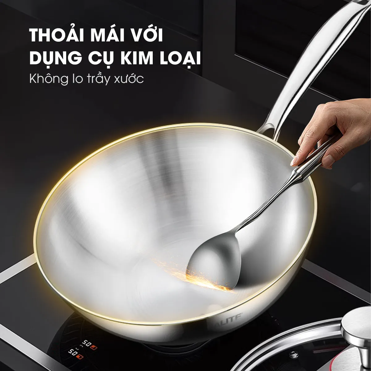 Chảo lòng sâu inox 304 Kalite KL2501