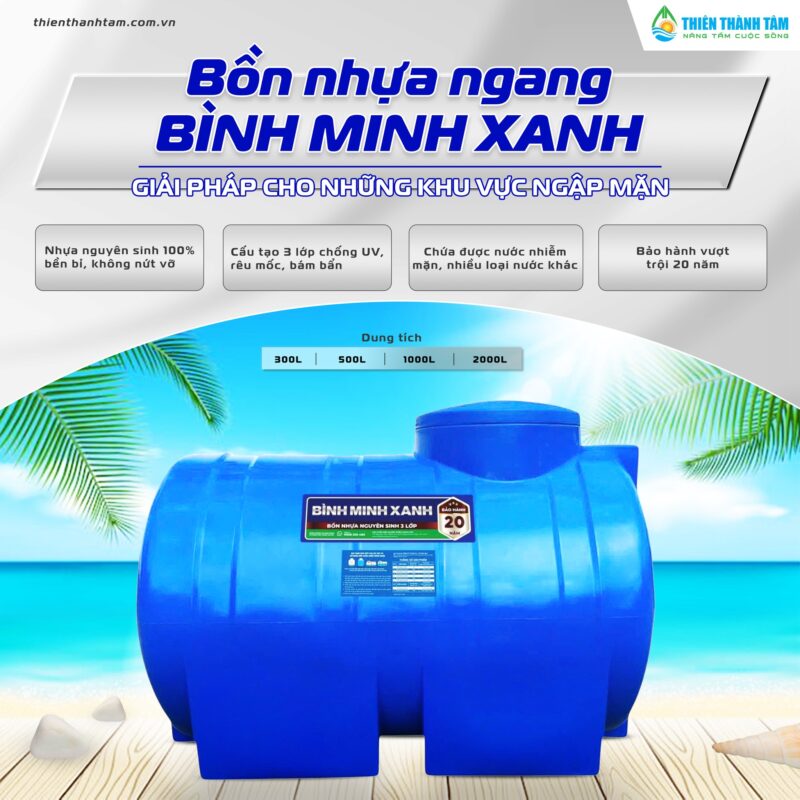 Bồn Nước Inox Toàn Mỹ 500L Nằm: Giải Pháp Lưu Trữ Nước Tối Ưu Cho Mọi Gia Đình