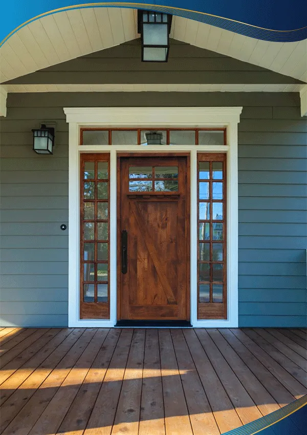 Cửa nhựa lõi thép mở quay có kính cố định ở 2 bên thường được ứng dụng tại vị trí cửa ra vào tại homestay, nhà ở mang nét kiến trúc tối giản nhưng không kém phần lịch sự và tinh tế.