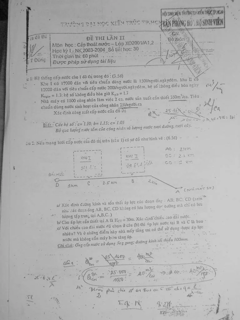 Tài liệu cấp thoát nước