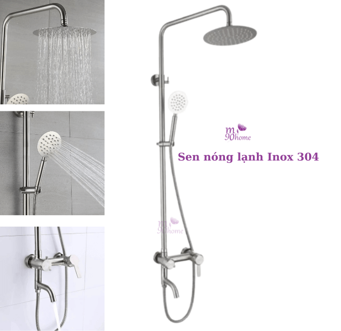 Vòi Sen Nóng Lạnh Inox SUS 304: Lựa Chọn Toàn Diện Cho Phòng Tắm Hiện Đại