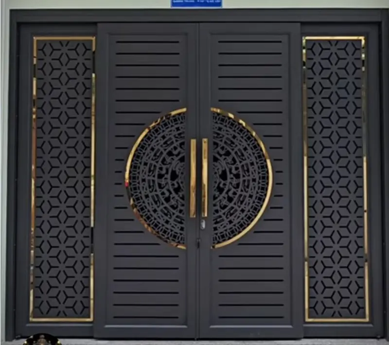 Cửa cổng sắt hộp tự động dạng trượt