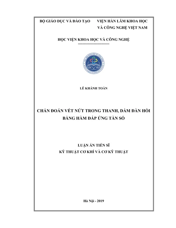 Chẩn Đoán Vị Trí và Chiều Dài Nứt Dầm Bê Tông Cốt Thép Bằng Phương Pháp Năng Lượng Biến Dạng và Ma Trận Nhầm Lẫn
