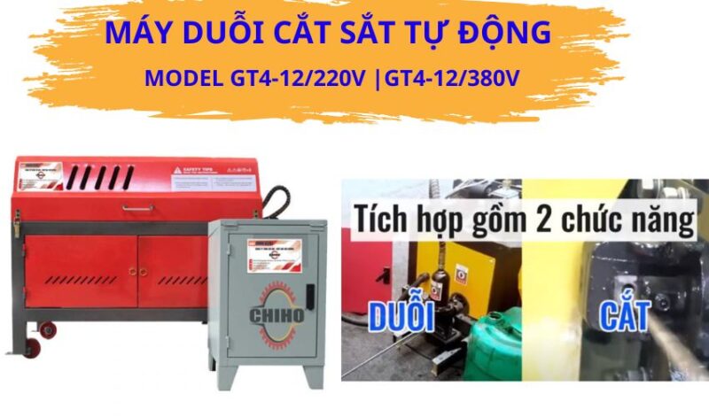Máy Duỗi Thép Xây Dựng: Nâng Cao Hiệu Suất Với Máy Duỗi Cắt GT412 (Đôi)