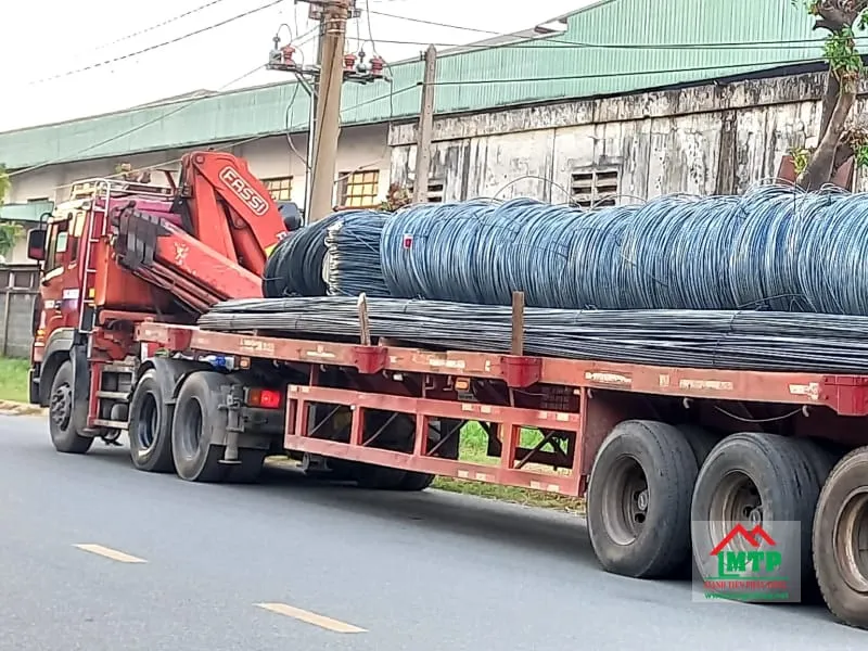 Cung cấp 10 tấn thép cuộn và 150 cây thép gân Pomina đến Khu đô thị PG An Đồng