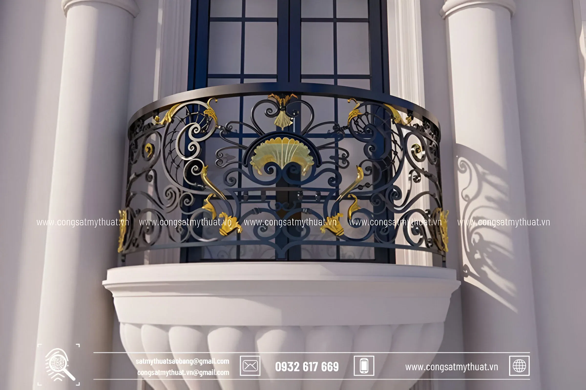 Giá ban công sắt mỹ thuật