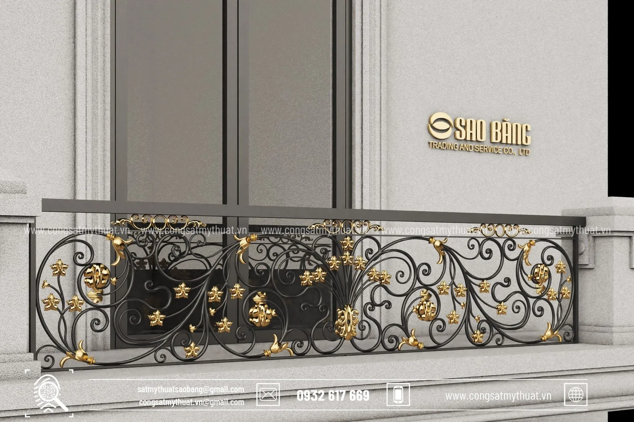 Thiết kế ban công sắt cổ điển