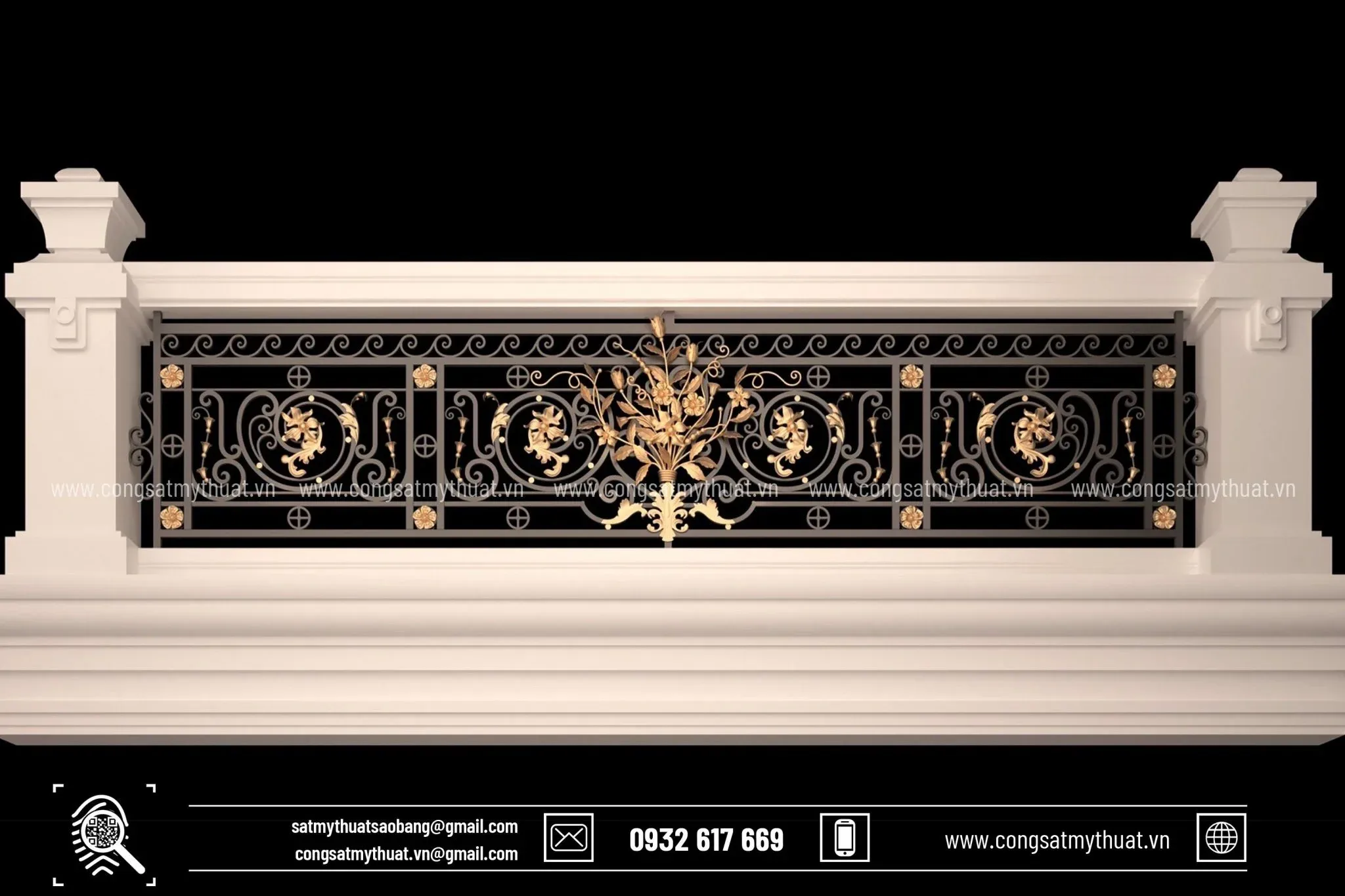 Thi công ban công sắt mỹ thuật Sao Băng