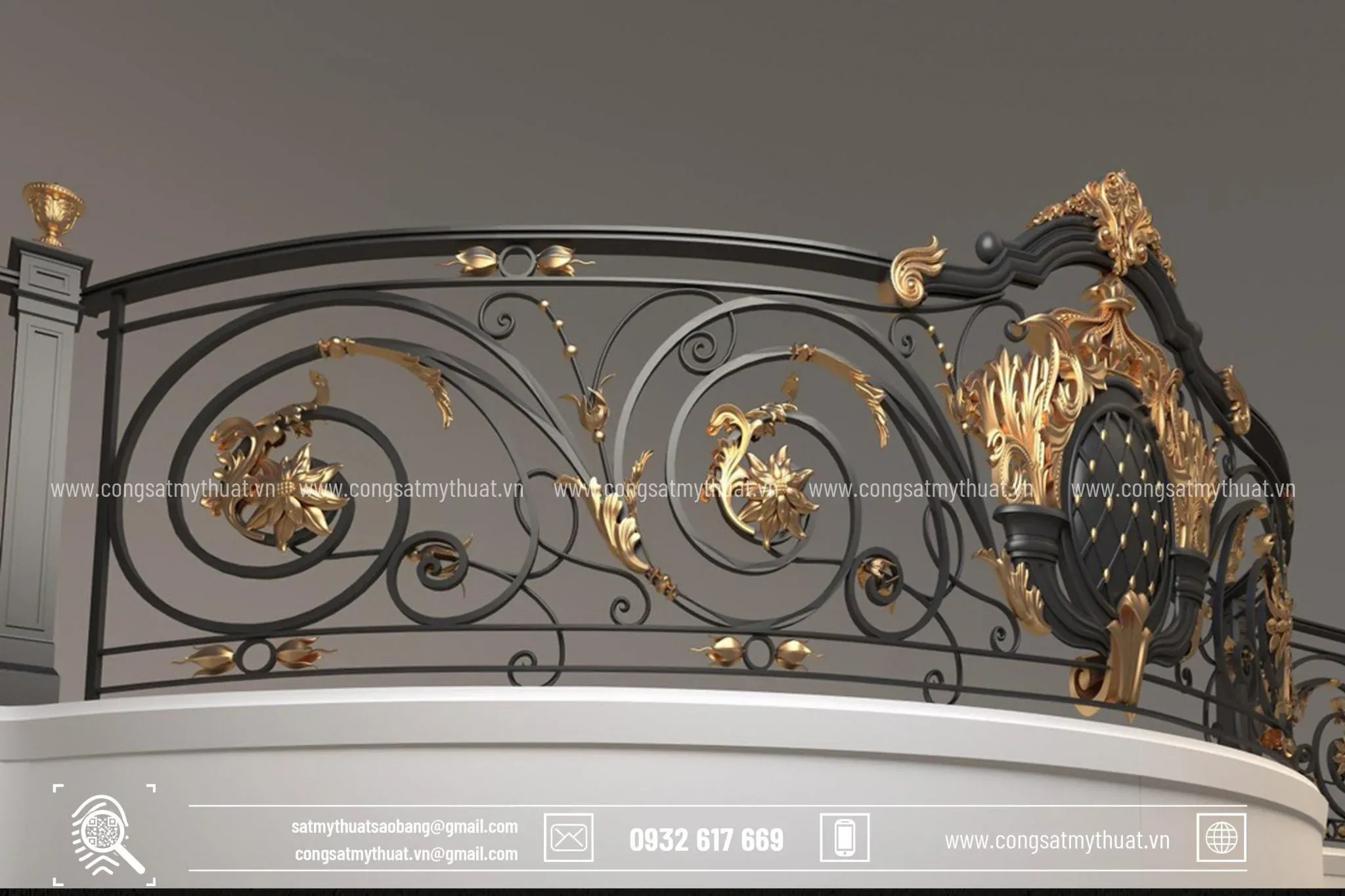 Ban công sắt cổ điển