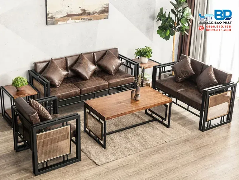 Bàn ghế sắt hộp phòng khách đa dạng mẫu mã, thiết kế đẹp mắt