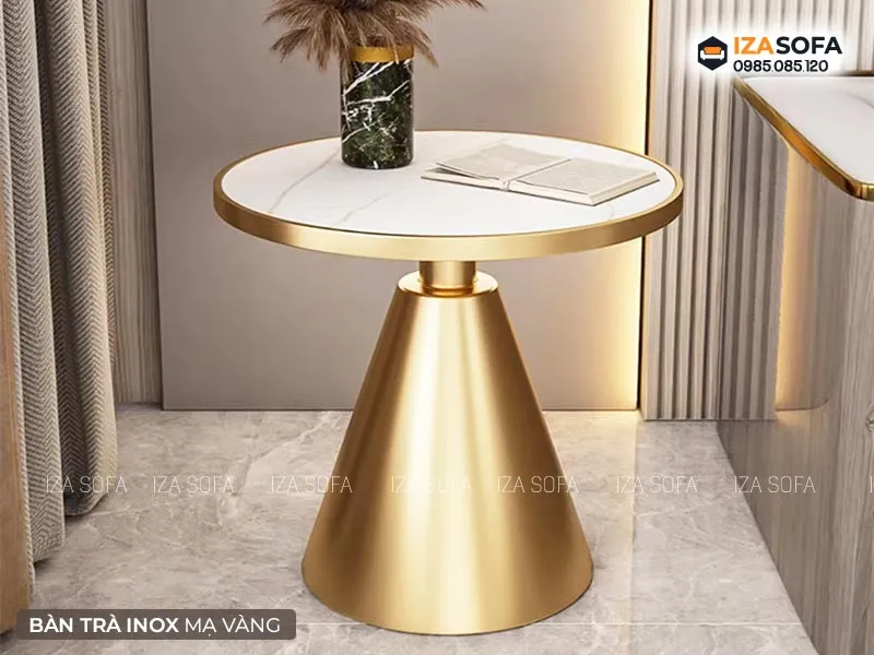 Bàn trà mạ vàng kích thước nhỏ