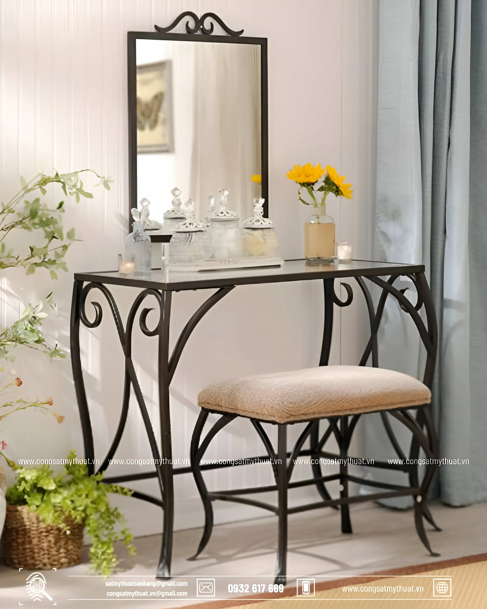 Chân bàn sắt nghệ thuật ấn tượng