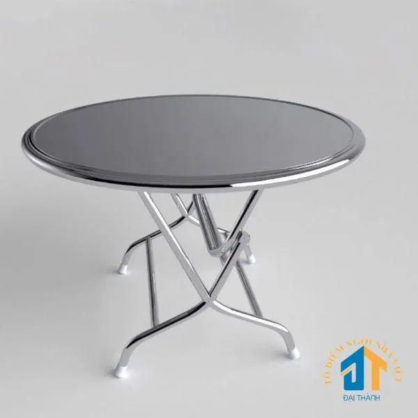 Bàn tròn inox 201 rộng 1m2 giá tốt