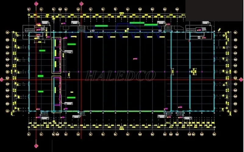 Bản vẽ cad nhà xưởng may