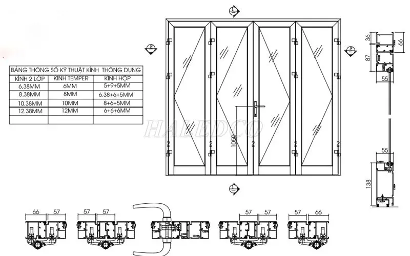 Bản vẽ cửa trượt nhà xưởng