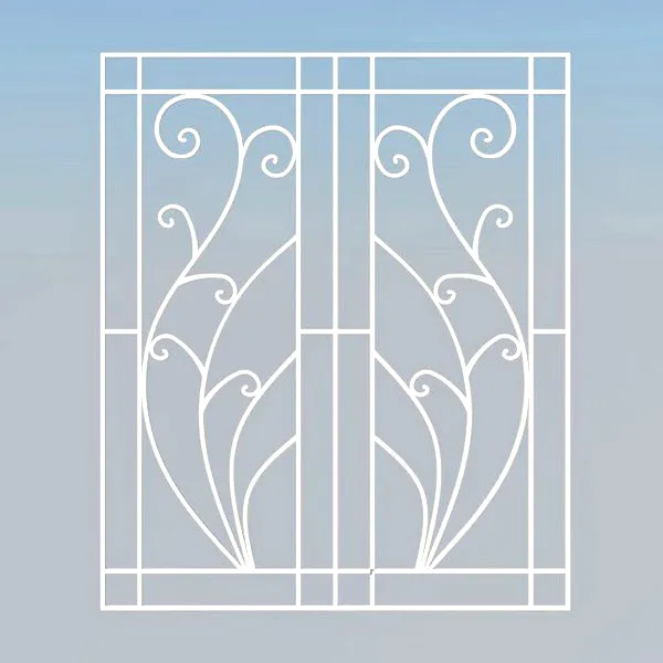 Bản vẽ khung sắt cửa sổ sắt đặc uốn ấn tượng