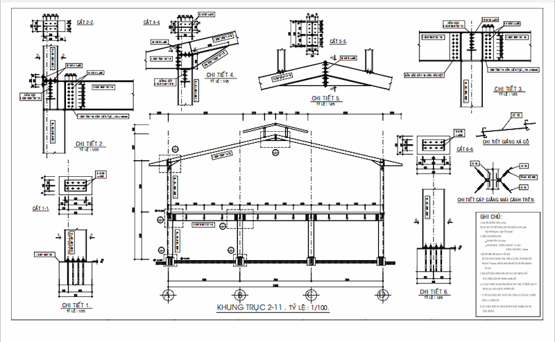Bản Vẽ Kết Cấu Thép Nhà Xưởng: Hướng Dẫn Chi Tiết Từ A-Z
