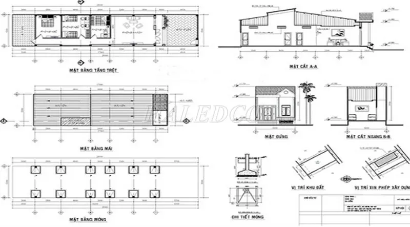 Bản vẽ nhà xưởng công nghiệp 1200m2