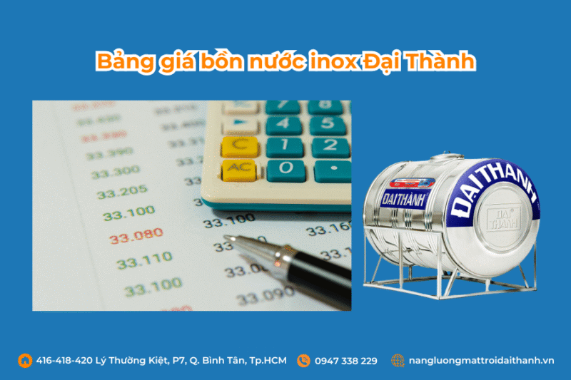 Bảng Giá Bồn Nước Inox, Nhựa 500L, 1000L, 2000L Chi Tiết Cập Nhật 2023