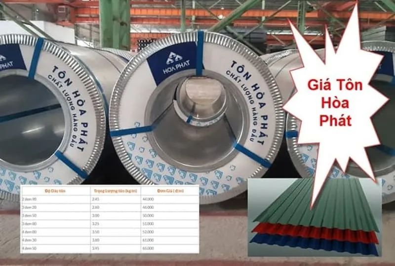 Bảng giá tôn Hòa Phát hợp lý, cạnh tranh