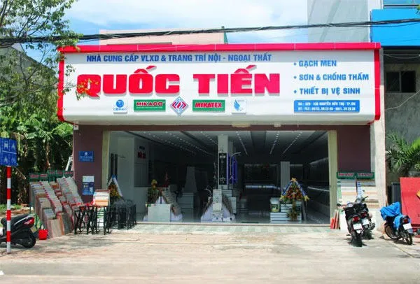 Mẫu bảng hiệu vật liệu xây dựng Quốc Thiên