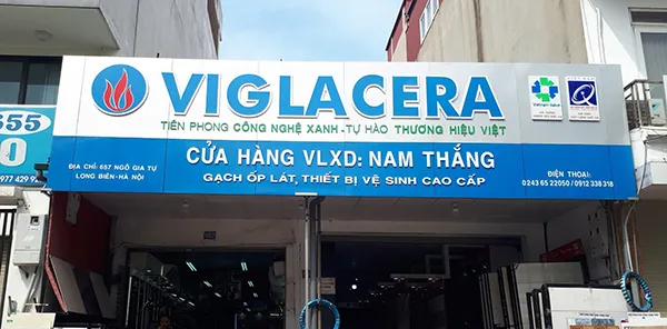 Mẫu bảng hiệu cửa hàng vlxd Nam Thắng