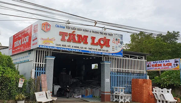 Mẫu bảng hiệu vật liệu xây dựng Tám Lợi