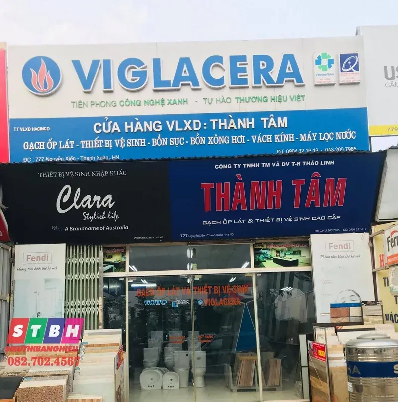 Thiết kế bảng hiệu vật liệu xây dựng nổi bật