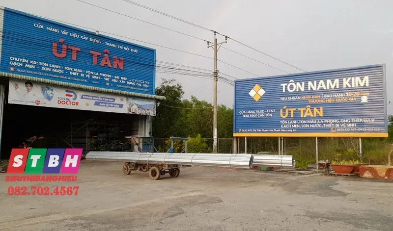 Lắp đặt bảng hiệu vật liệu xây dựng chuyên nghiệp