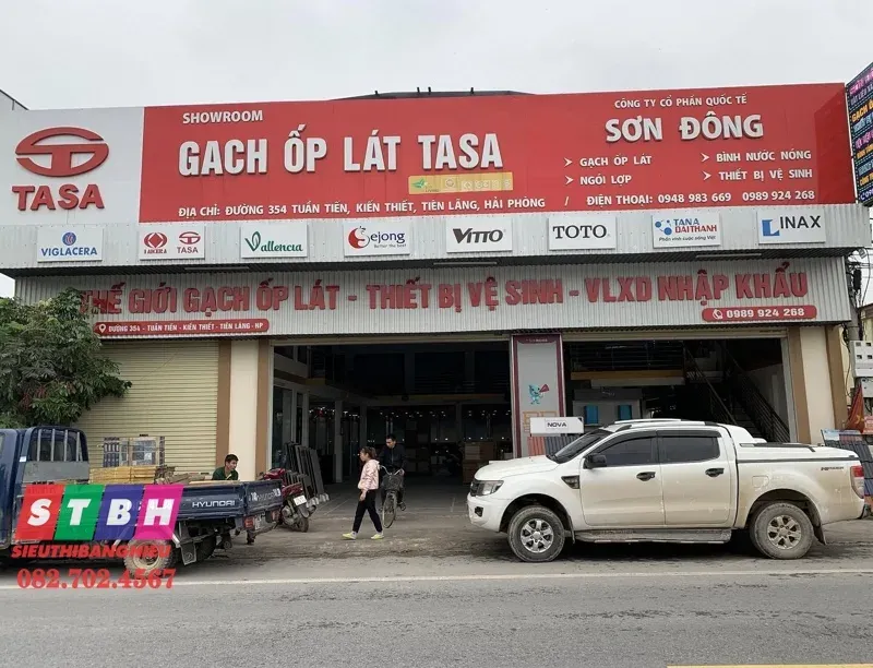 Thiết kế bảng hiệu vật liệu xây dựng theo phong thủy