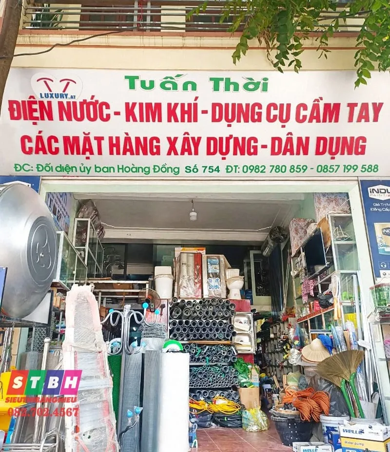 Bảng hiệu vật liệu xây dựng Decal