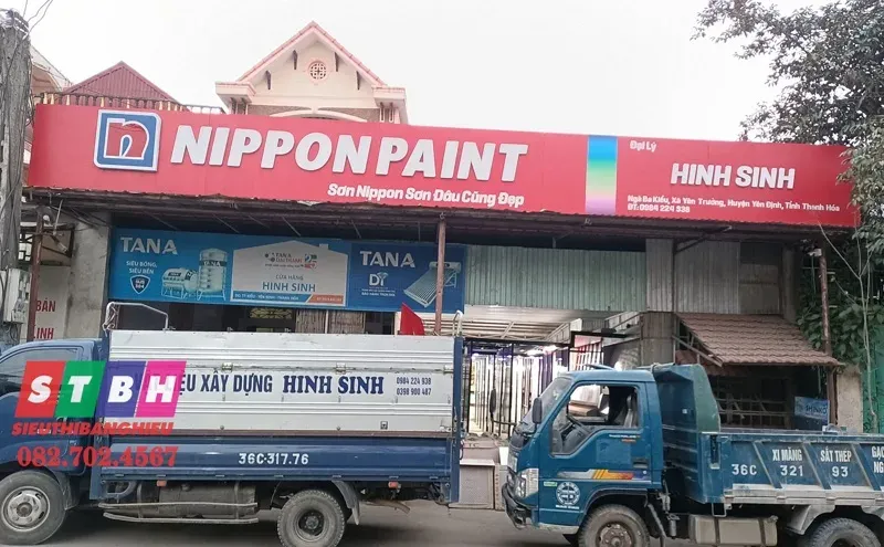 Bảng hiệu VLXD thiết kế phù hợp với ngành xây dựng