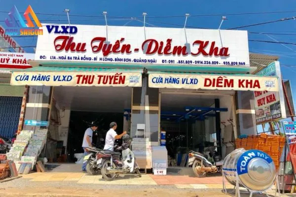 Mẫu bảng hiệu VLXD Thu Tuyến - Diễm Kha
