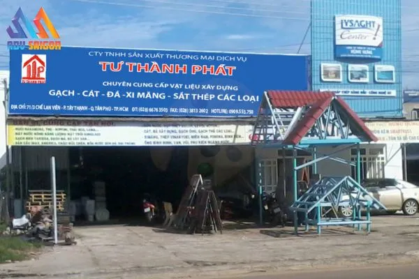 Mẫu bảng hiệu vật liệu xây dựng Tư Thành Phát