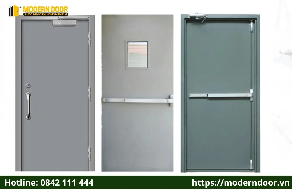 Cửa thép chống cháy được phân loại theo kiểu cách của cánh cửa